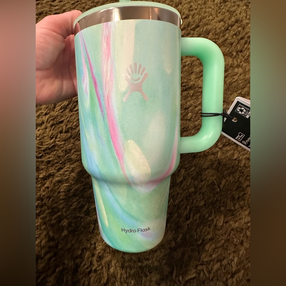 NWT Hydro Flask Limited Edition 32 OZ Tumbler with Straw Jelly Green - Picture 4 of 5
